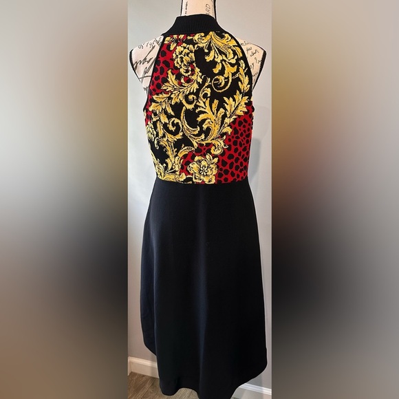 🌟 🌟NY & Co 7th Ave High-Low Halter Tunic Blouse - Yellow, Red, Black🌟🌟 - Picture 6 of 15
